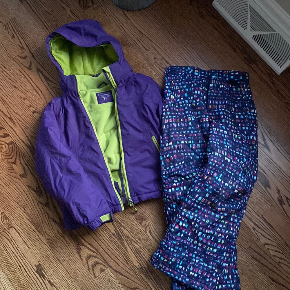 Llbean ski jacket & pants- size 8